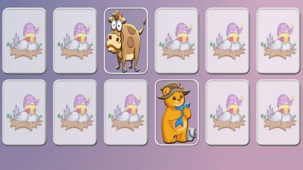 Animals Memory Game - Online Puzzle Game, Memory Puzzle