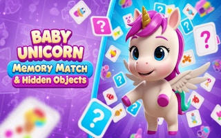 Baby Unicorn Memory Match & Hidden Objects Game