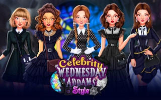 Celebrity Wednesday Addams Style Fashion Game