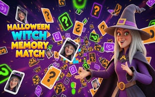 Halloween Witch Memory Match Game